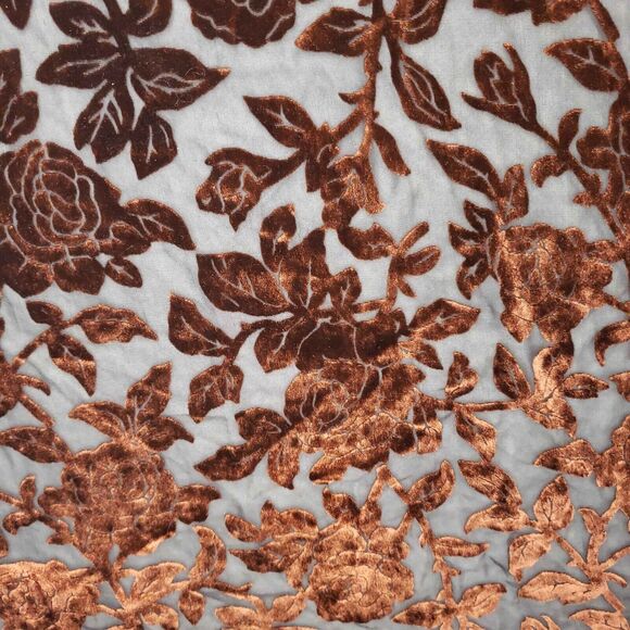 Vintage Yves Saint Laurent Silk Printed Scarf Brown‎ Black Floral Pashmina Shawl - Picture 4 of 8